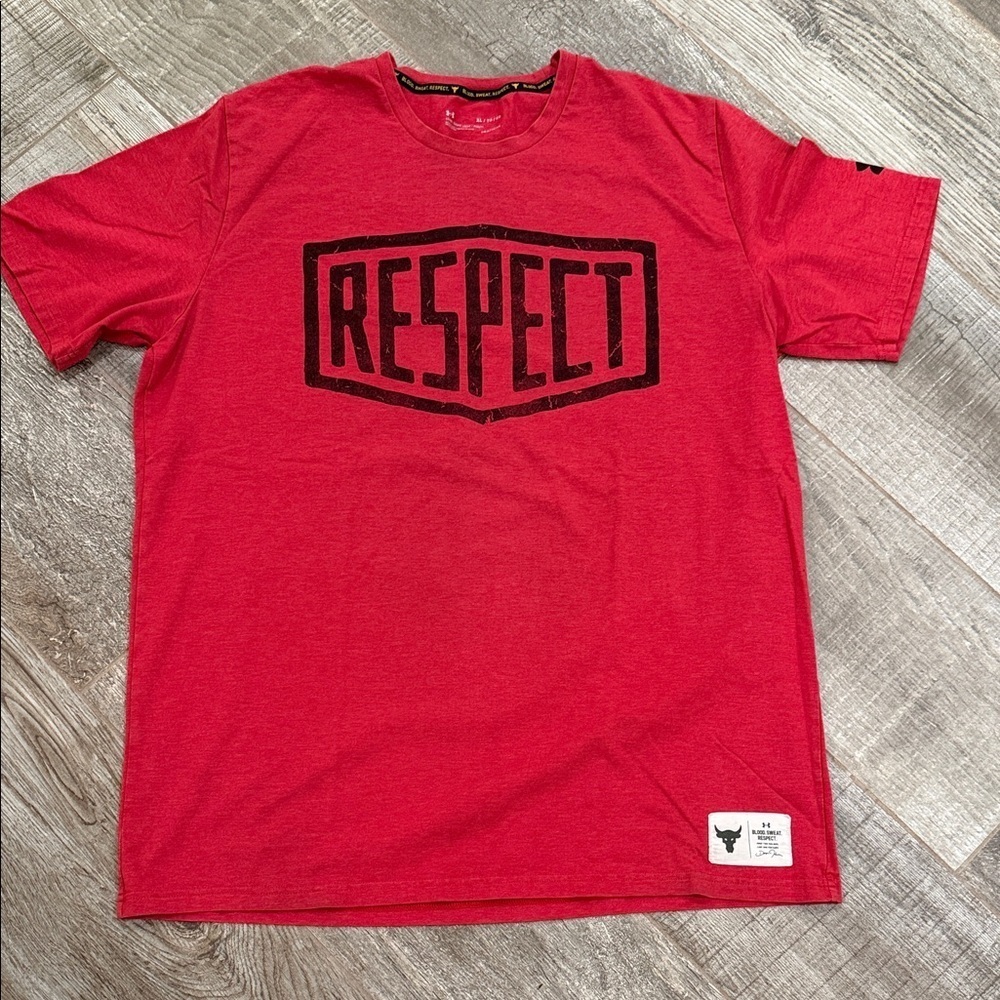 Under Armour RESPECT Red Graphic T-Shirt size XL